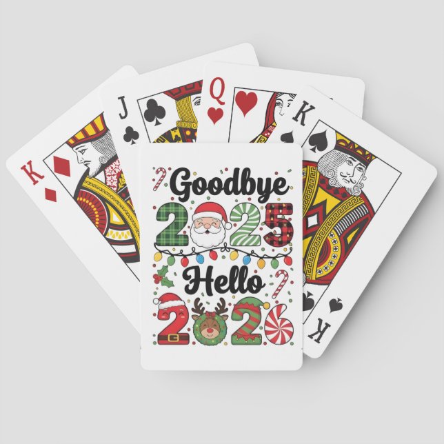 Goodbye 2025 Hello 2026 New Year Resolution   Poker Cards (Back)
