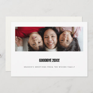 Goodbye 2025 Modern New Years photo Holiday Card