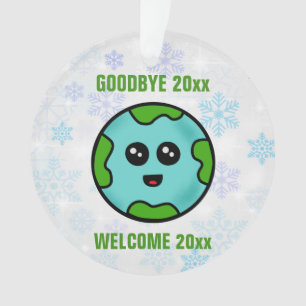 Goodbye 2025 Welcome 2026 Cute Christmas Ornament