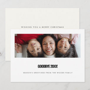 Goodbye 2026 Modern New Years photo Holiday Card
