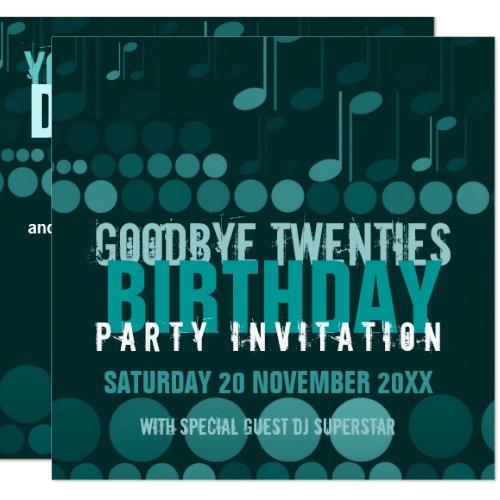 Goodbye 20s Birthday Dance Party Invitation