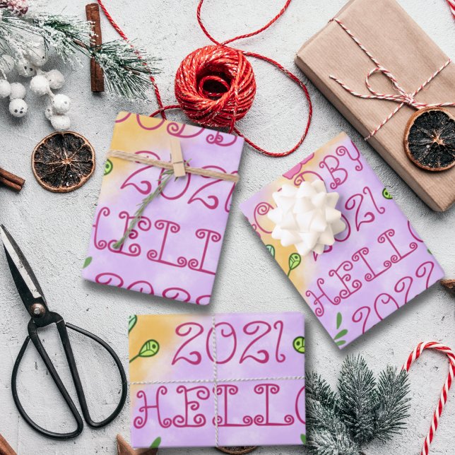 GOODBYE 20XX HELLO 20XX WRAPPING PAPER SHEETS (Creator Uploaded)