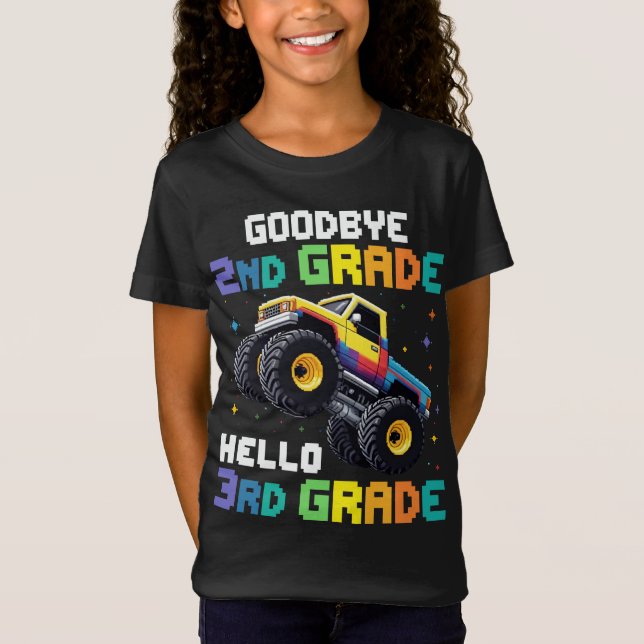 Goodbye 2nd Grade Graduation Monster Truck  T-Shirt (Front)