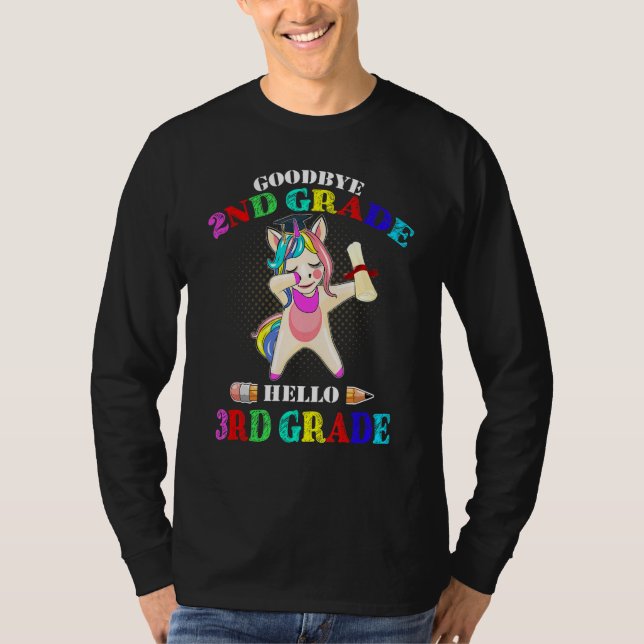 Goodbye 2nd Grade Hello 3rd Grade Graduation Unico T-Shirt (Front)