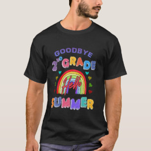 Goodbye 2nd Grade Hello Summer Teacher Student Kid T-Shirt