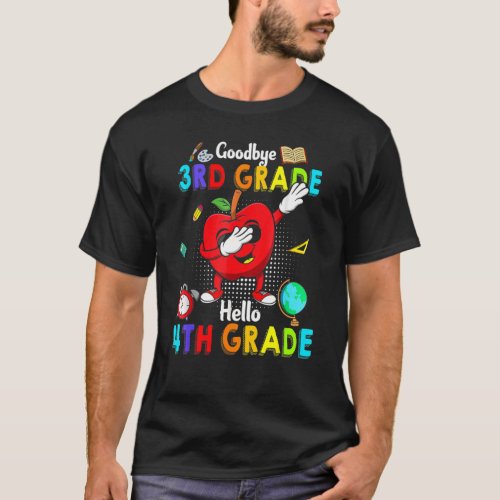 Goodbye 3rd Grade Hello 4th Grade Cute Dabbing App T_Shirt