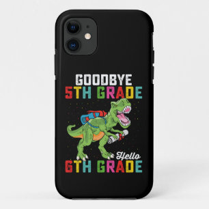 Goodbye 5th Grade Hello 6th Grade T Rex Dinosaur iPhone 11 Case