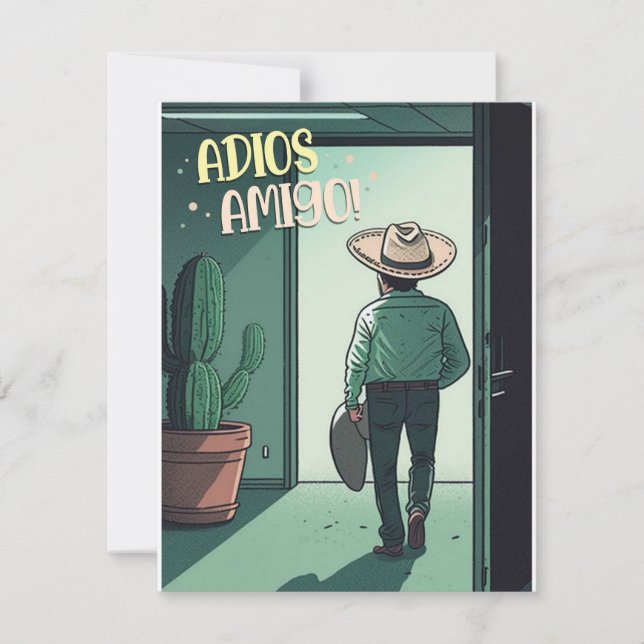 Goodbye Adios Amigo Card (Front)