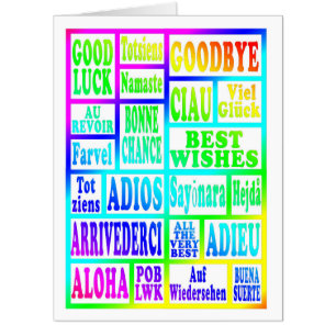 Goodbye and good luck card