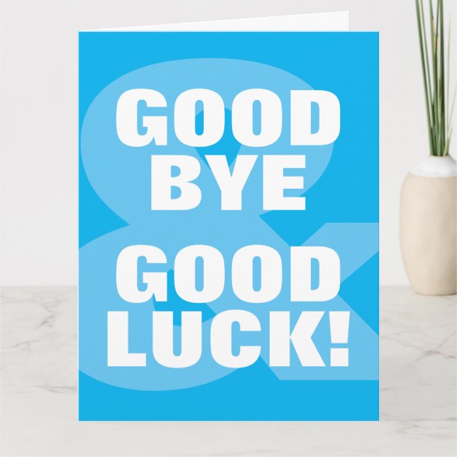 Goodbye and good luck card for coworker (Front)