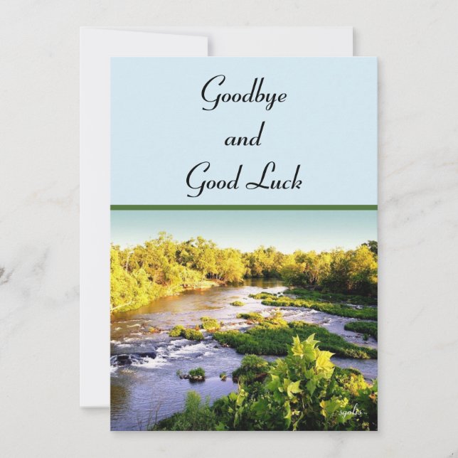  Goodbye and Good Luck Flat Card (Front)