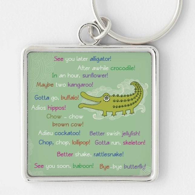 Goodbye and Good luck from Group, Alligator Keychain (Front)