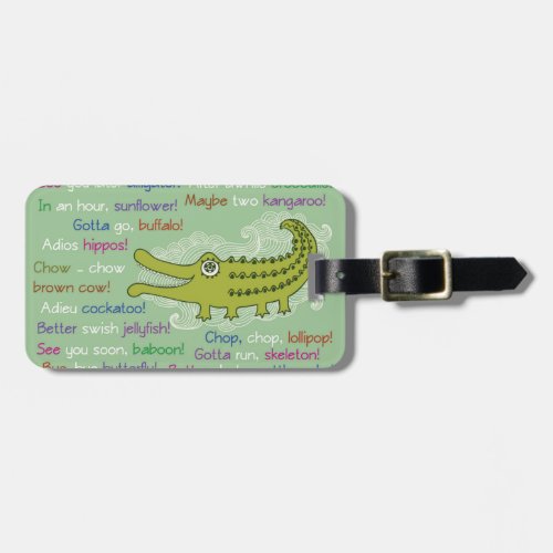 Goodbye and Good luck from Group Alligator Luggage Tag