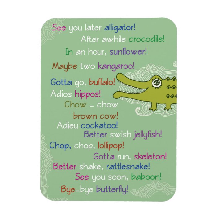 Goodbye And Good Luck From Group Alligator Magnet Zazzle Com
