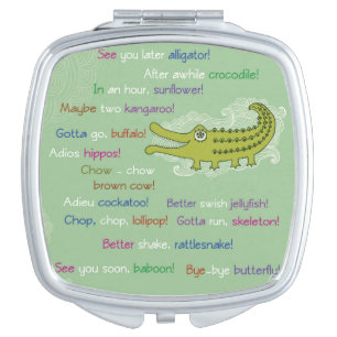 Goodbye and Good luck from Group, Alligator Makeup Mirror