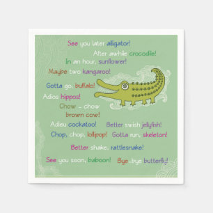 Goodbye and Good luck from Group, Alligator Napkins