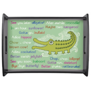 Goodbye and Good luck from Group, Alligator Serving Tray