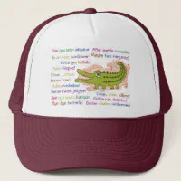 Funny Crocodiles Trucker Cap Trucker Hats Snapback Hat for Men