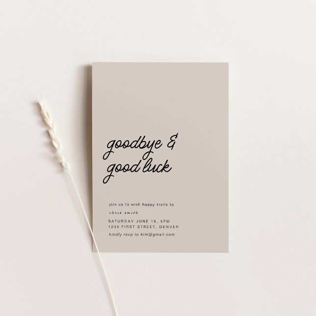 Goodbye and Good Luck Moving Retirement Party Invitation (Creator Uploaded)