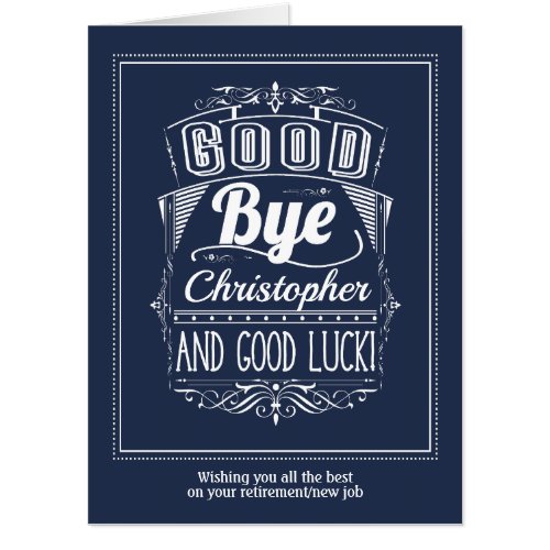 Goodbye and Good Luck Oversized Leaving Card