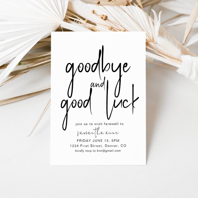 Goodbye and Good Luck Retirement Party Invite (Creator Uploaded)