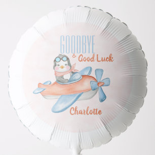 Goodbye and Good Luck Watercolor Pink Balloon