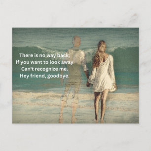 goodbye art postcard