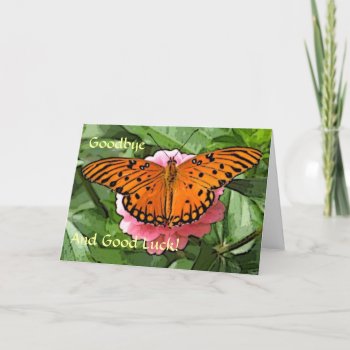 Goodbye Butterfly Card by patcallum at Zazzle