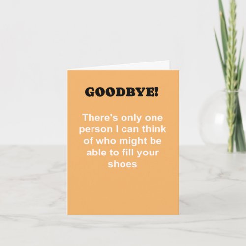 Goodbye coworker card
