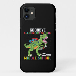 Goodbye Elementary Hello Middle School T Rex iPhone 11 Case