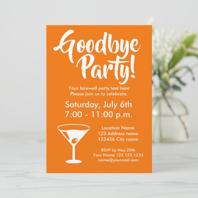 Farewell Party Invitation Wording