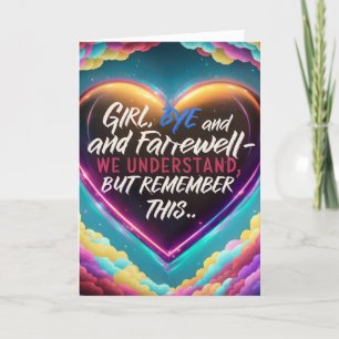 Goodbye-Farewell Letterpress Thank You Card