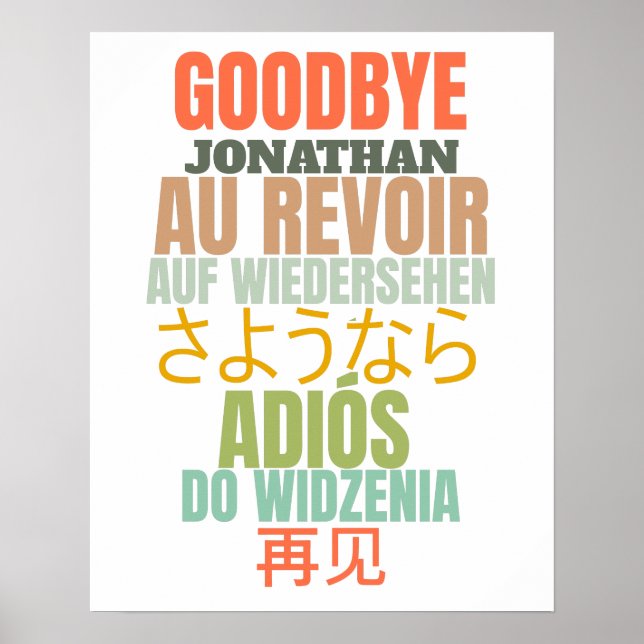 Goodbye Farewell Poster (Front)