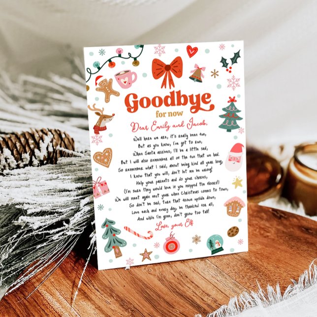 Goodbye For Now From Your Elf Christmas Letter Invitation (Creator Uploaded)