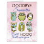 Goodbye Funny Owl Miss You Oversized Card