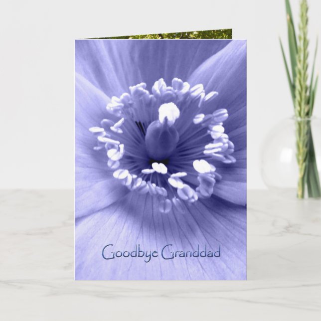 Goodbye Granddad, sympathy card (Front)