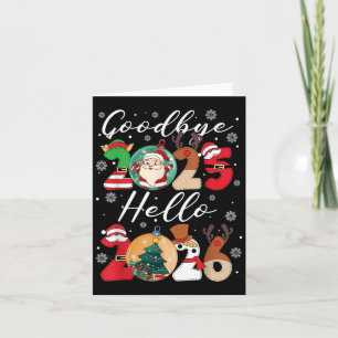 Goodbye Hello Happy New Year's Eve Christmas Xmas Card