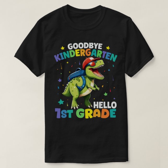 Goodbye Kindergarten Graduationr Dinosaur Trex  T-Shirt (Design Front)