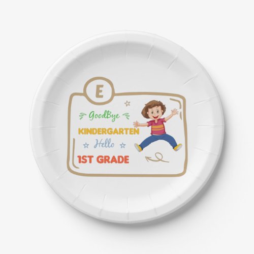 Goodbye Kindergarten Hello 1st Grade 2022 Paper Plates