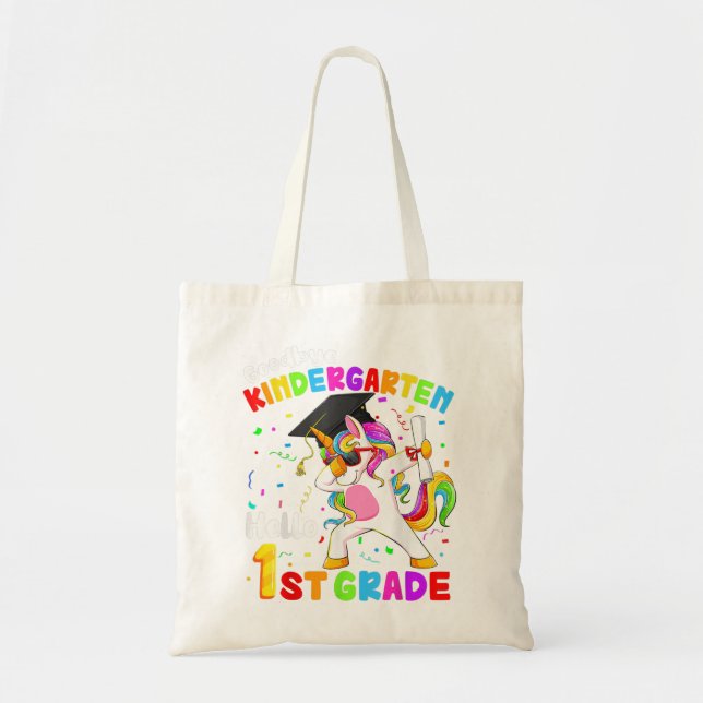 Goodbye Kindergarten Hello 1st Grade Graduation Un Tote Bag (Front)