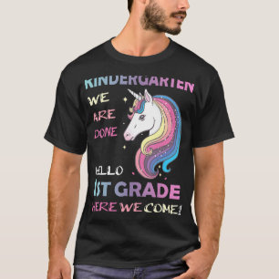 Goodbye Kindergarten Hello 1st grade Unicorn Girls T-Shirt