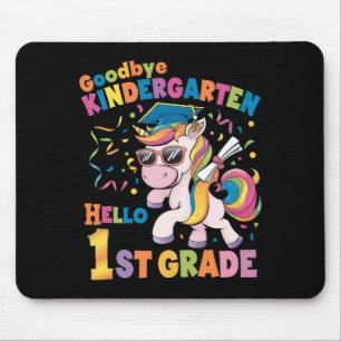 Goodbye Kindergarten Hello 1st Grade Unicorn Mouse Pad