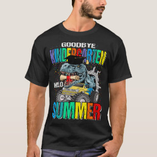 Goodbye Kindergarten Hello Summer Monster Truck Di T-Shirt