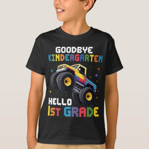 Goodbye Kindergarten Monster Truck Graduation T_Shirt