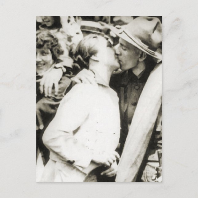Goodbye kiss 1915 postcard (Front)