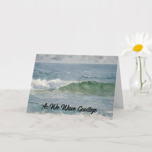 Goodbye Leaving Best Wishes Ocean Wave Card