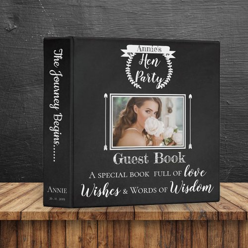 Goodbye Miss Hello Mrs bachelorette Hen party  3 Ring Binder