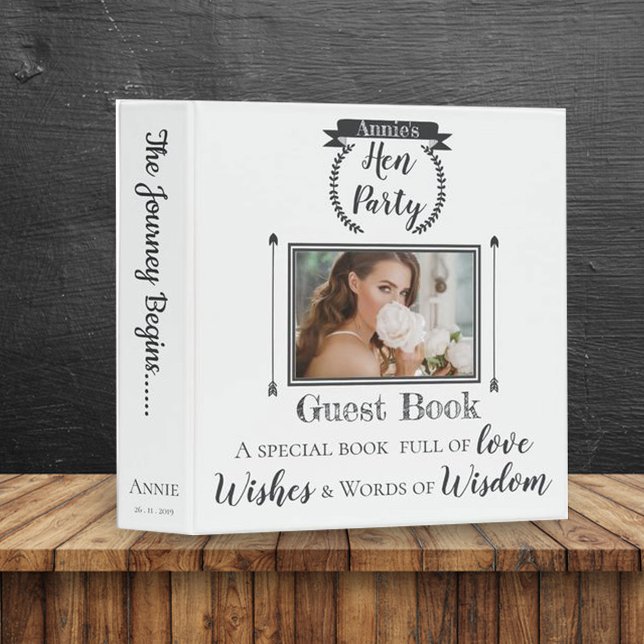 Goodbye Miss Hello Mrs Hen Party Bachelorette 3 Ring Binder (Creator Uploaded)