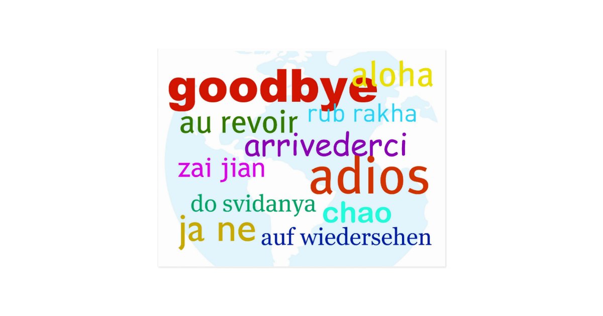 Goodbye Postcard | Zazzle