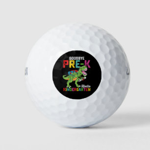 Goodbye Pre K Hello Kindergarten T Rex School Golf Balls